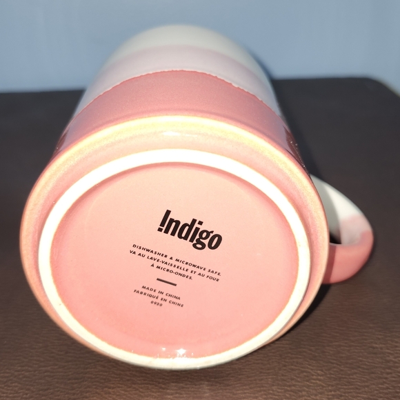 Indigo Dipped Ceramic Tea Mug With Strainer - 15 Oz - Picture 3 of 3